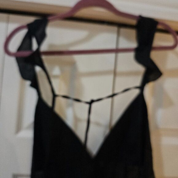 Free People Women's Black Josie Side Buttons Detail Mini Dress Size Medium - Picture 14 of 16